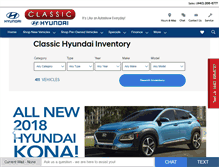 Tablet Screenshot of driveclassichyundai.com